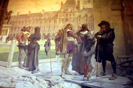 René Descartes, Blaise Pascal, Marin Mersenne, und Gérard Desargues