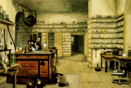 Faraday in seinem Labor